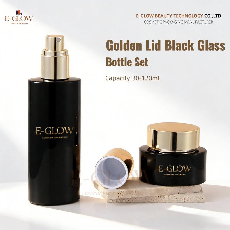 Luxury Gold Skincare - 【قابل لتخصيص الشعار】قطعة واحدة، زجاجة فاخرة