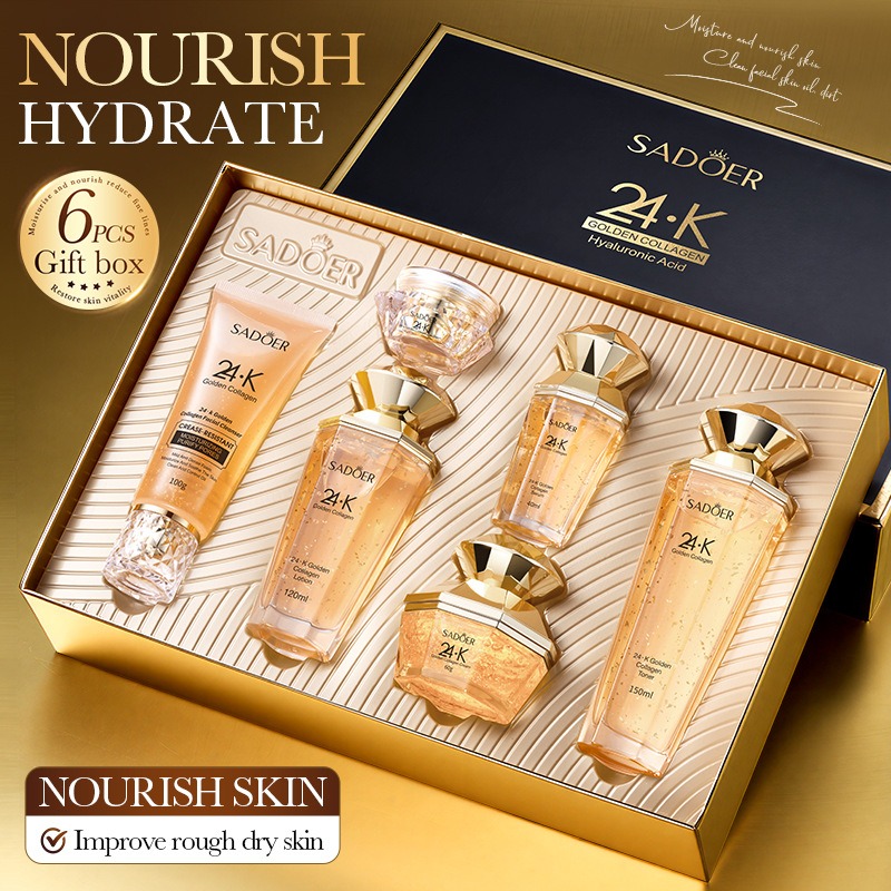 Luxury Skincare Kit - مجموعة العناية بالبشرة بالكولاجين والذهب عيار