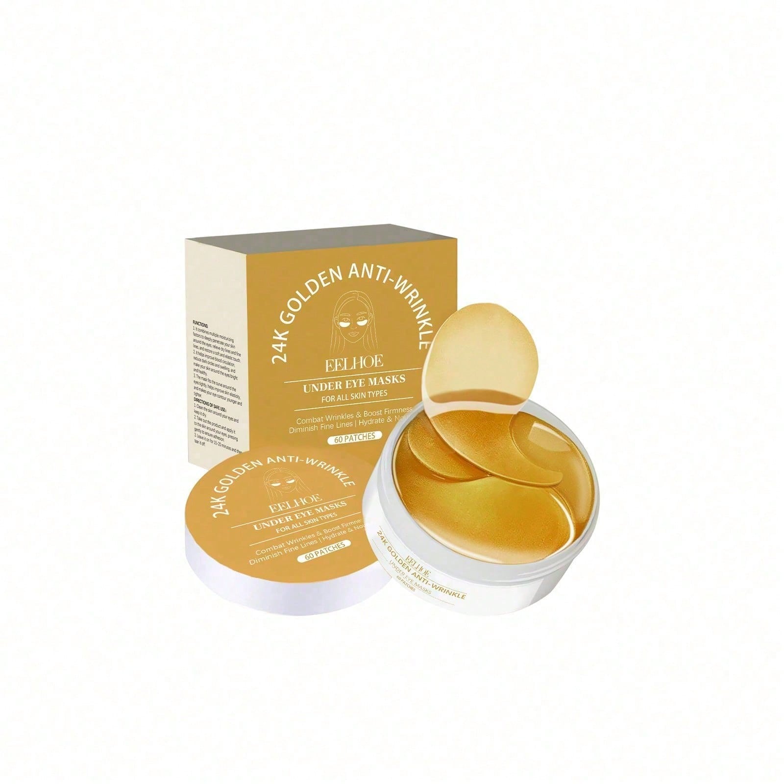 Luxury Gold Skincare - قناع العين بالذهب عيار 24 قيراط،